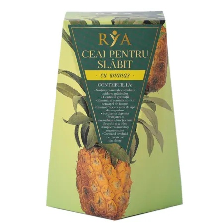 Ceai pentru slabit cu ananas, 60g, Rya Vita