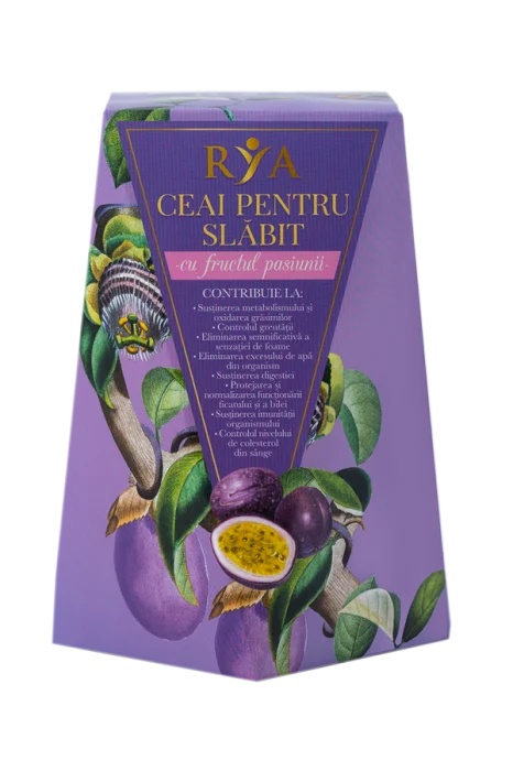 Ceai pentru slabit cu fructul pasiunii, 60g, Rya Vita