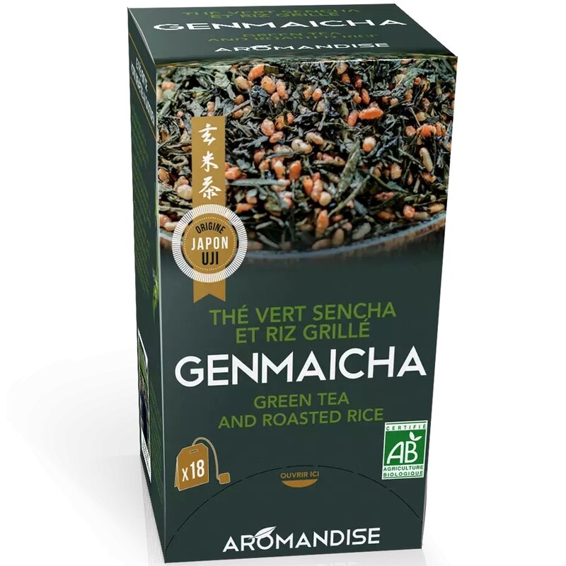 Ceai verde cu orez genmaicha bio 18dz x 2g 36g Aromandise
