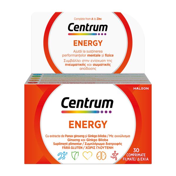 Centrum Energy de la A la Zinc, Haleon | 30 comprimate