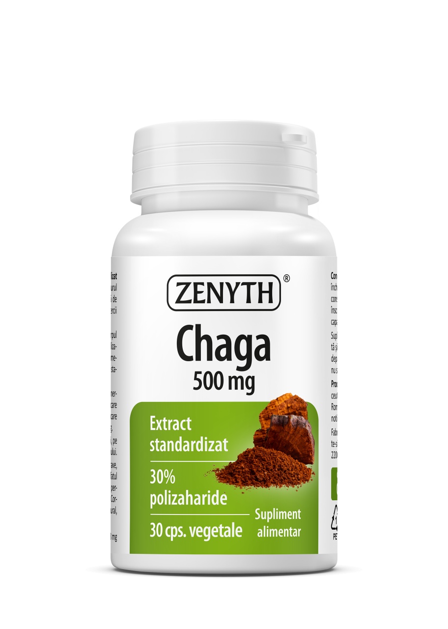 Chaga 500mg, 30 capsule, Zenyth