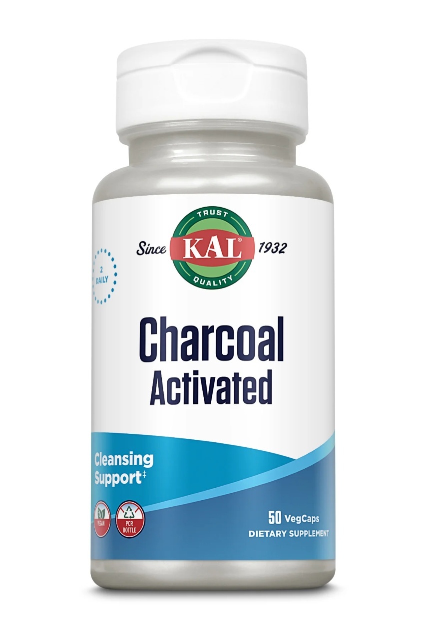Charcoal Activated (Carbune medicinal), 280 mg, 50 capsule, Kal