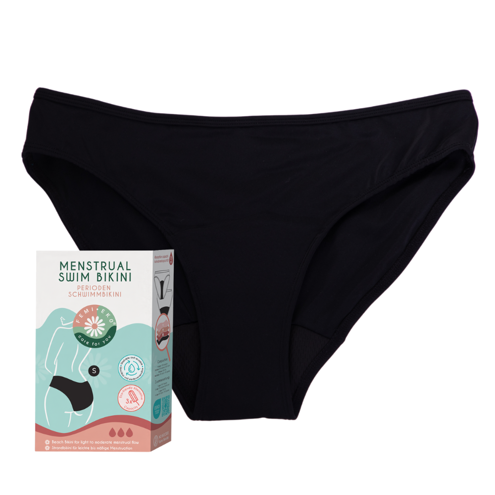 Chilot menstrual pentru inot negru marimea S, 1 bucata, Femi.Eko