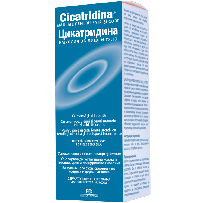 Cicatridina emulsie pentru fata si corp, Farma-Derma Italia | 180 ml
