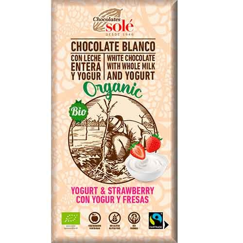 Ciocolata cu Iaurt si Capsuni, 100gr, Pronat