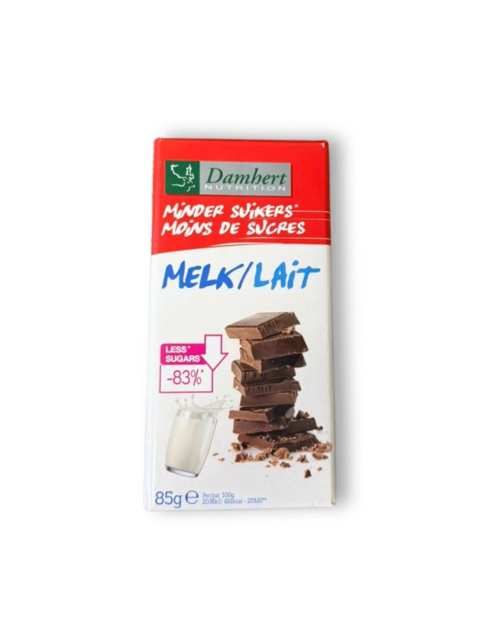 Ciocolată cu lapte, 85g, Damhert Nutrition
