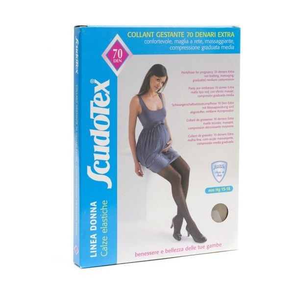 Ciorap intreg pentru gravide 70den nr. 4 - negru, 15-18Hgmm, 476 Scudotex
