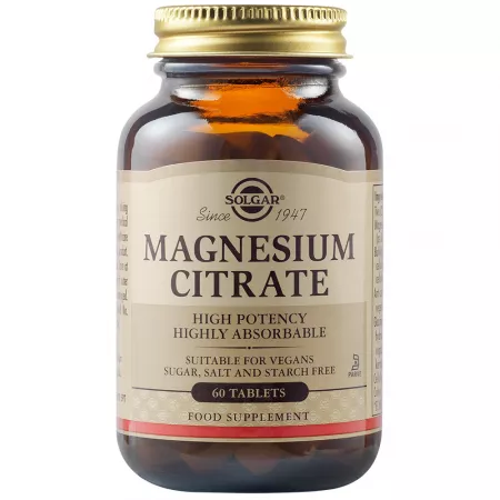Citrat de magneziu 200 mg, Solgar | 60 tablete