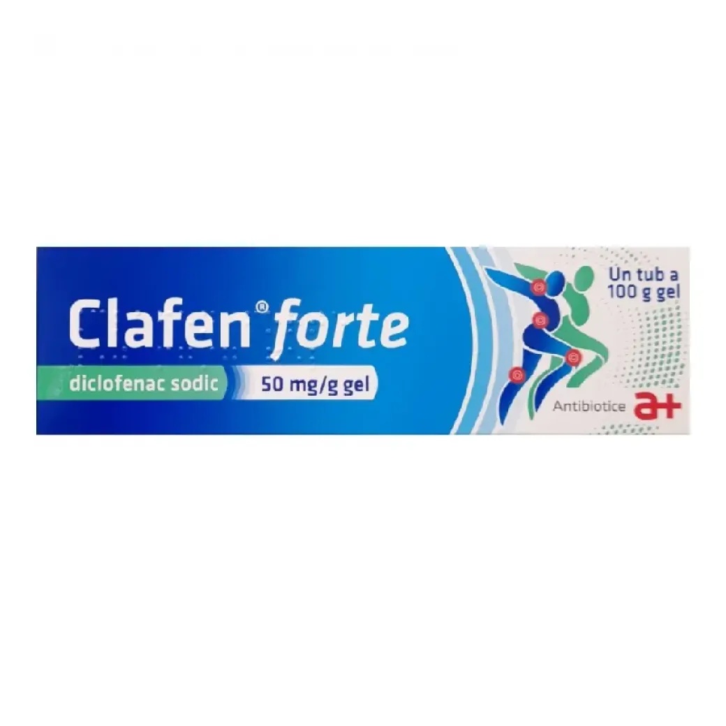 Clafen Forte gel 50mg/g, 100g, Antibiotice Iasi