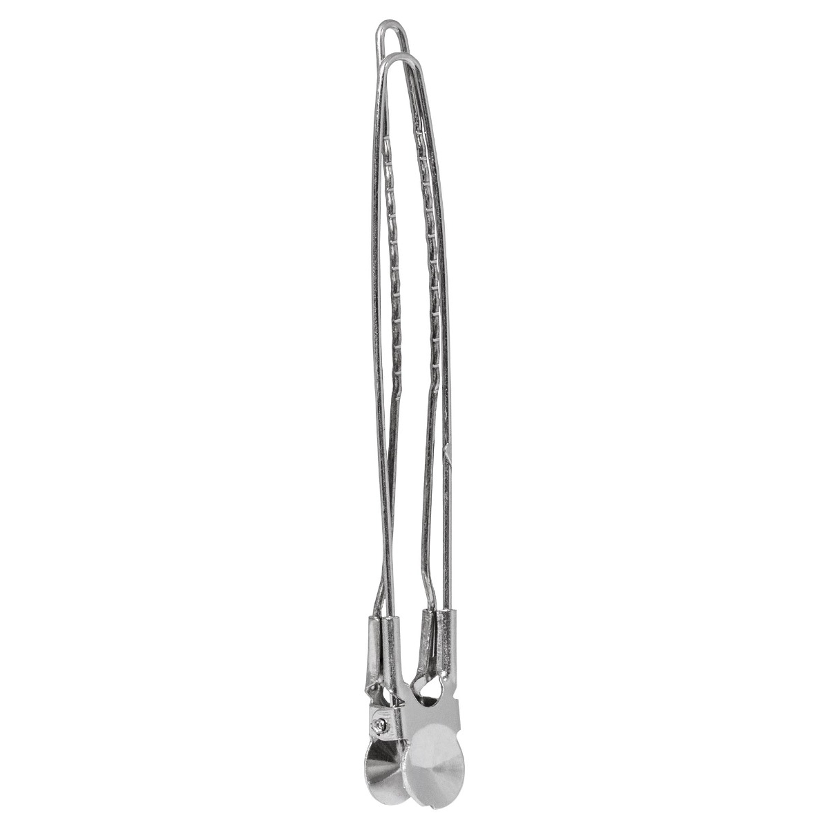 Clame de par din sarma, de otel, 120 mm, argintii, pentru coafuri profesionale, 12 bucati