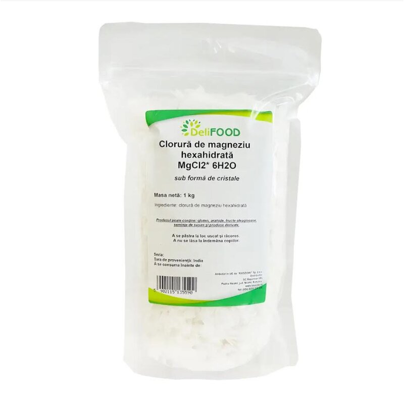 Clorura de magneziu, sare nigari, 1 kg, Delifood