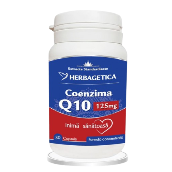 Coenzima Q10 125 mg, Herbagetica | 30 capsule