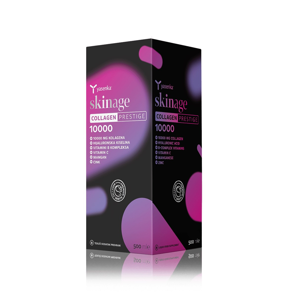 Colagen Hidrolizat Lichid, Marin,10000Mg Prestige, 500ML, cu gust plăcut de fructe de pădure