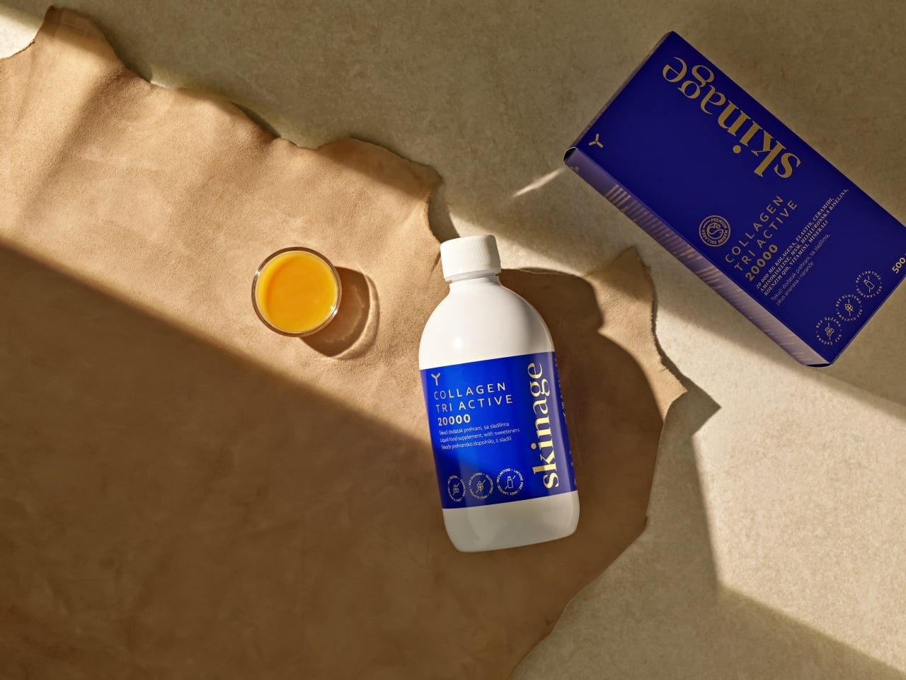 Colagen Hidrolizat, Marin, Lichid, concentrație mare de 20000 mg, contine Acid Hialuronic și Coenzima Q10, cu gust de Ananas, 500ml - poza 2