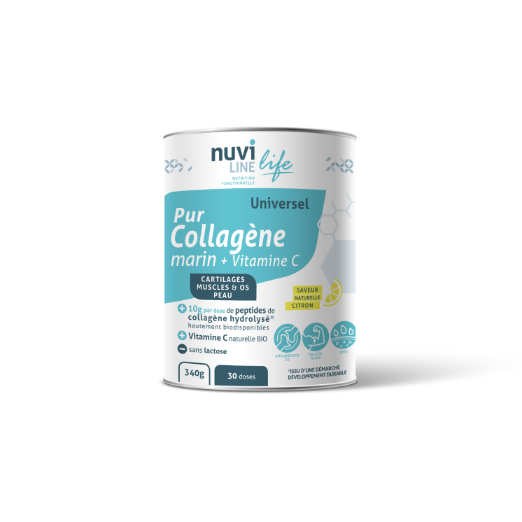 Colagen marin Natural cu Vitamina C, 340g, Nuviline