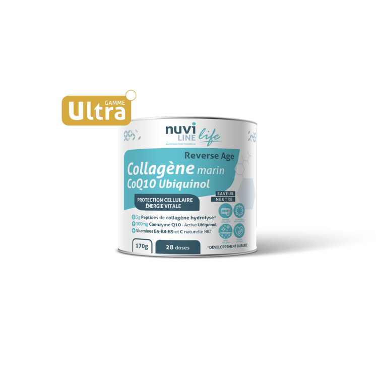 Colagen marin Ultra Anti-Age complex + Ubiquinol Q10, 170g, Nuviline