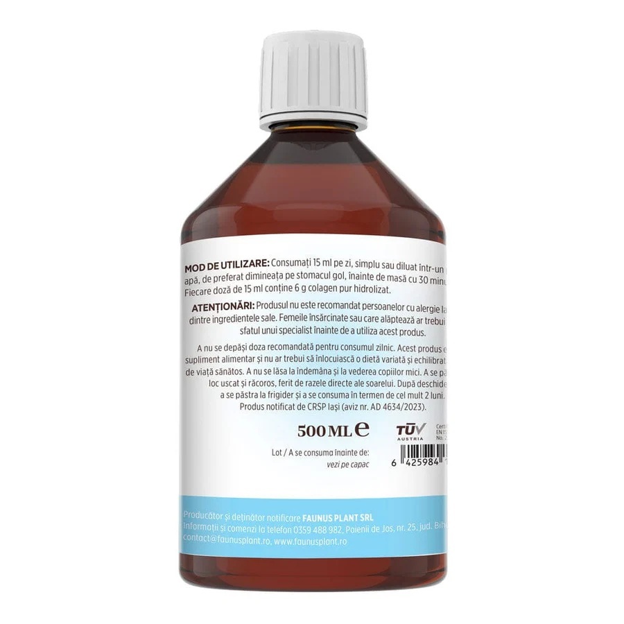 Colagenus Articulații - Colagen lichid. Flacon 500ml. Susține sănătatea articulațiilor, mușchilor și ligamentelor. Reduce durerile reumatice - poza 2