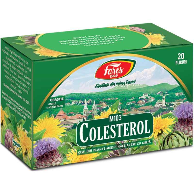 Colesterol, M103, ceai la plic, Fares | 20 plicuri