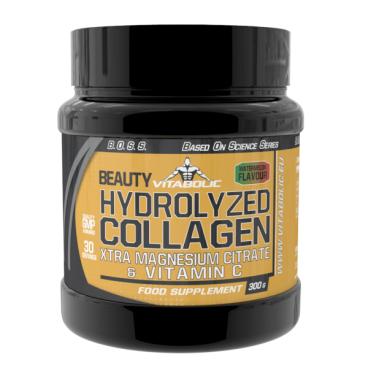 Collagen Hidrolizat cu extra citrat de magneziu si vitamina C pepene verde, 300g, Vitabolic