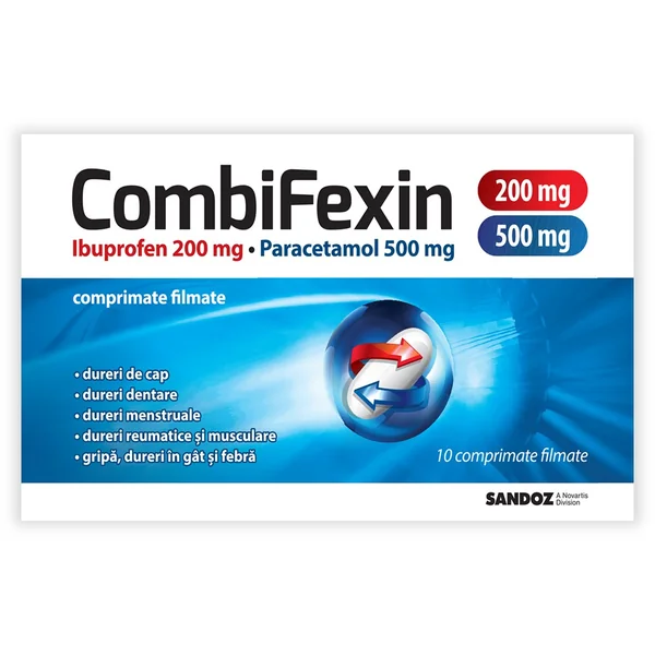 Combifexin 200 mg/500 mg, Sandoz | 10 comprimate