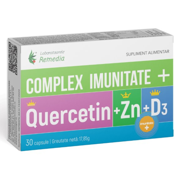 Complex IMUNITATE+Quercetin+Zn+D3, Remedia | 30 capsule