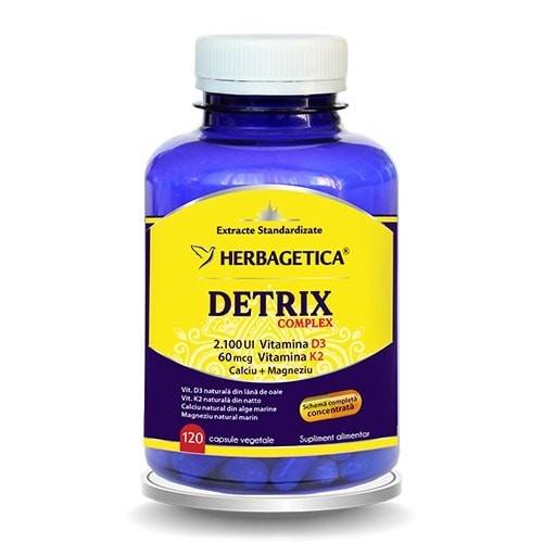 Complex natural vitamina D3 + K2 + Calciu + Magneziu - HERBAGETICA - 60 capsule - poza 2