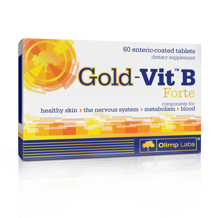 Complex vitamina B12 B6 B1 acid folic Forte Gold Vit B, 60 tablete, Olimp Labs