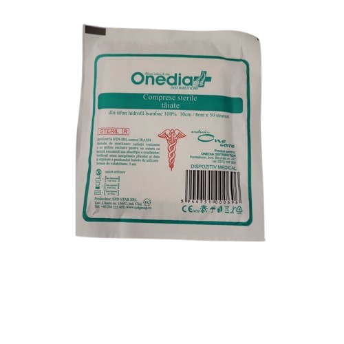 COMPRESE STERILE 10/8 X 50 STRATURI