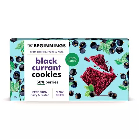 Cookies cu coacaze negre, 80g, The Beginnings