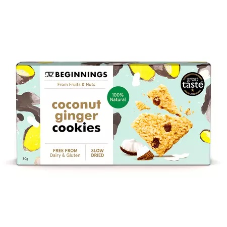 Cookies din cocos cu ghimbir, 80g, The Beginnings