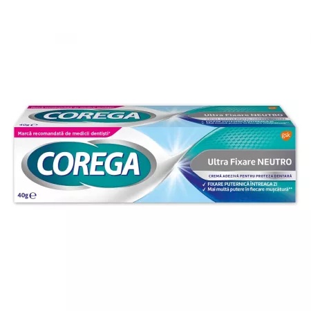 Crema adeziva pentru proteza dentara Ultra Fixare Neutro, 40g, Corega