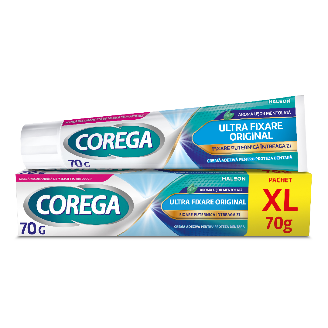 Crema adeziva pentru proteza dentara Ultra Fixare Original, 70 g, Corega