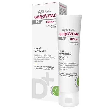 Crema antiacneica H3 Derma+, 50ml, 387, Gerovital