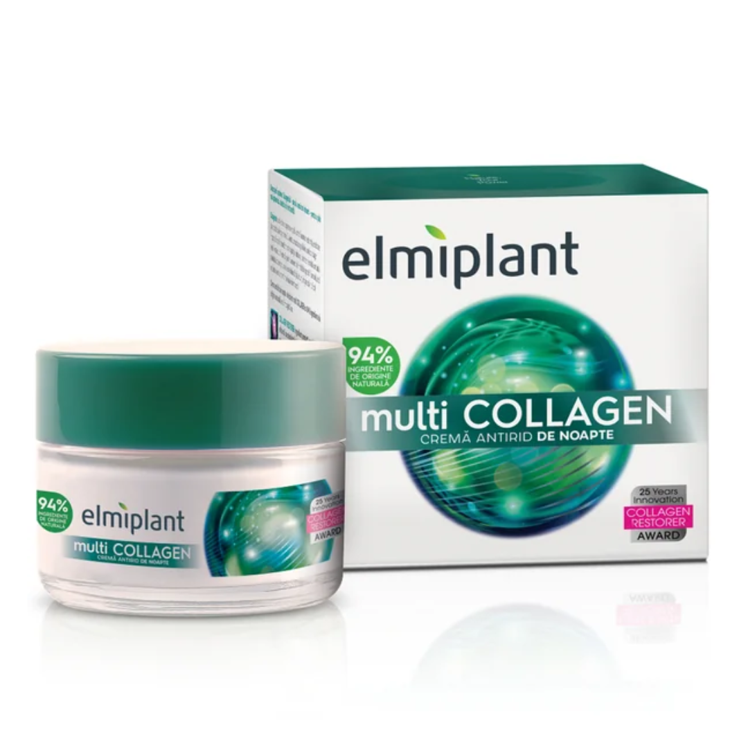 Crema antirid de noapte multiCollagen, 50ml, Elmiplant