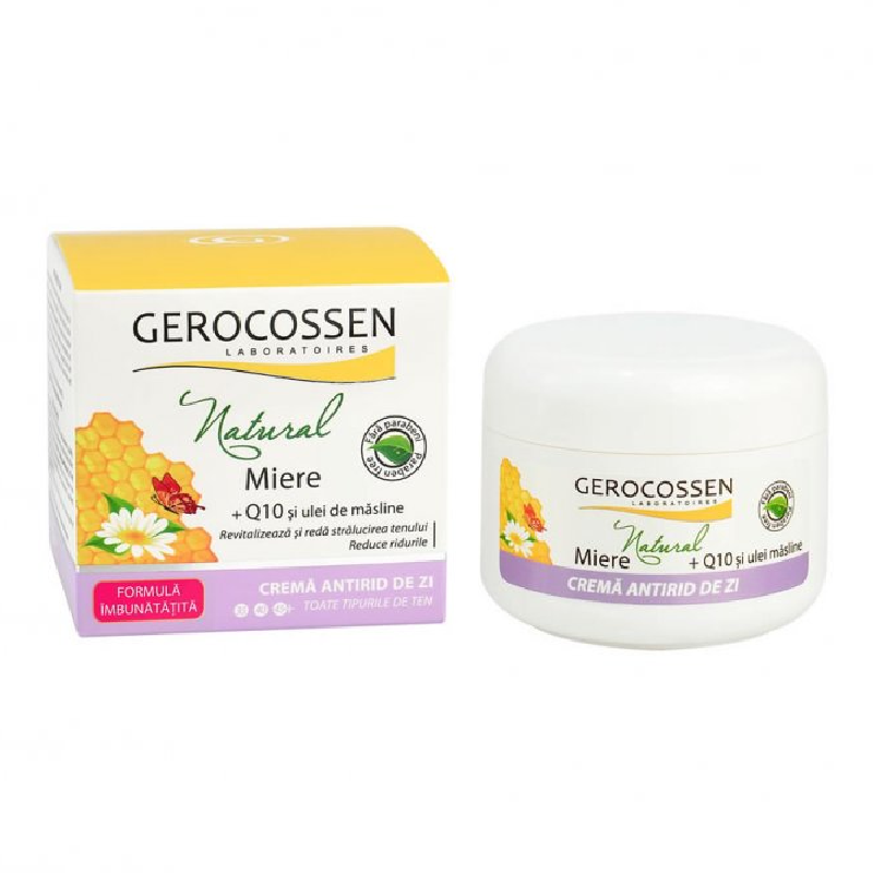 Crema antirid de zi Natural Miere, 100 ml, Gerocossen