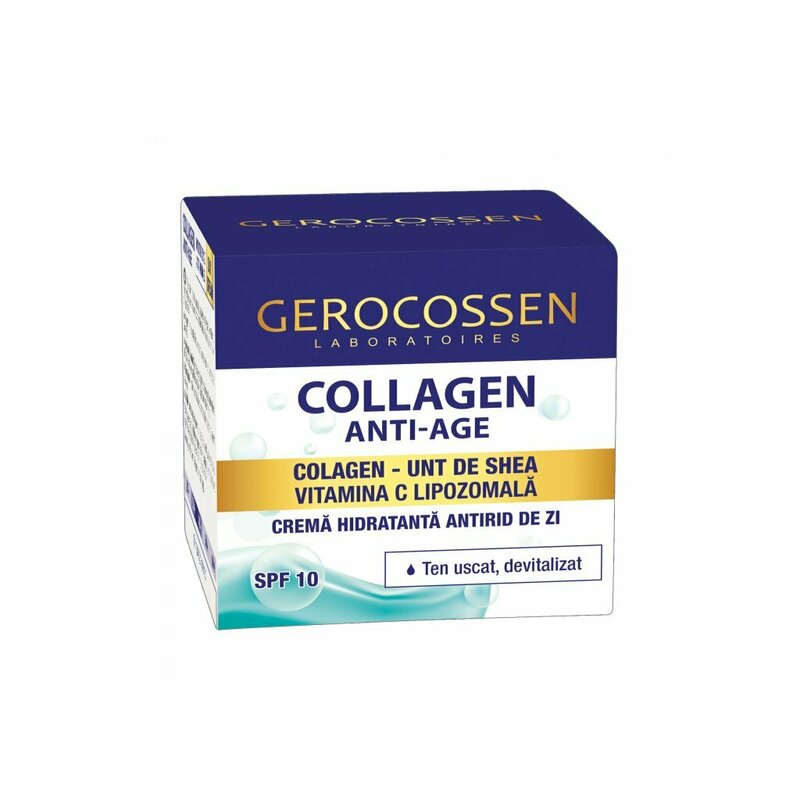 Crema antirid de zi SPF 10 Collagen Anti-Age 50ml, Gerocossen