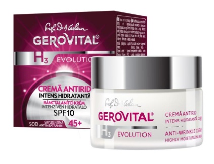 Crema Antirid Intens Hidratanta SPF 10 H3 Evolution, 50 ml, Gerovital 223