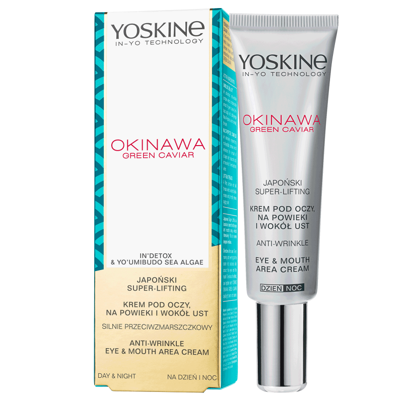 Crema antirid pentru zona ochilor si a gurii de zi si noapte Okinawa Green Caviar, 15ml, Yoskine