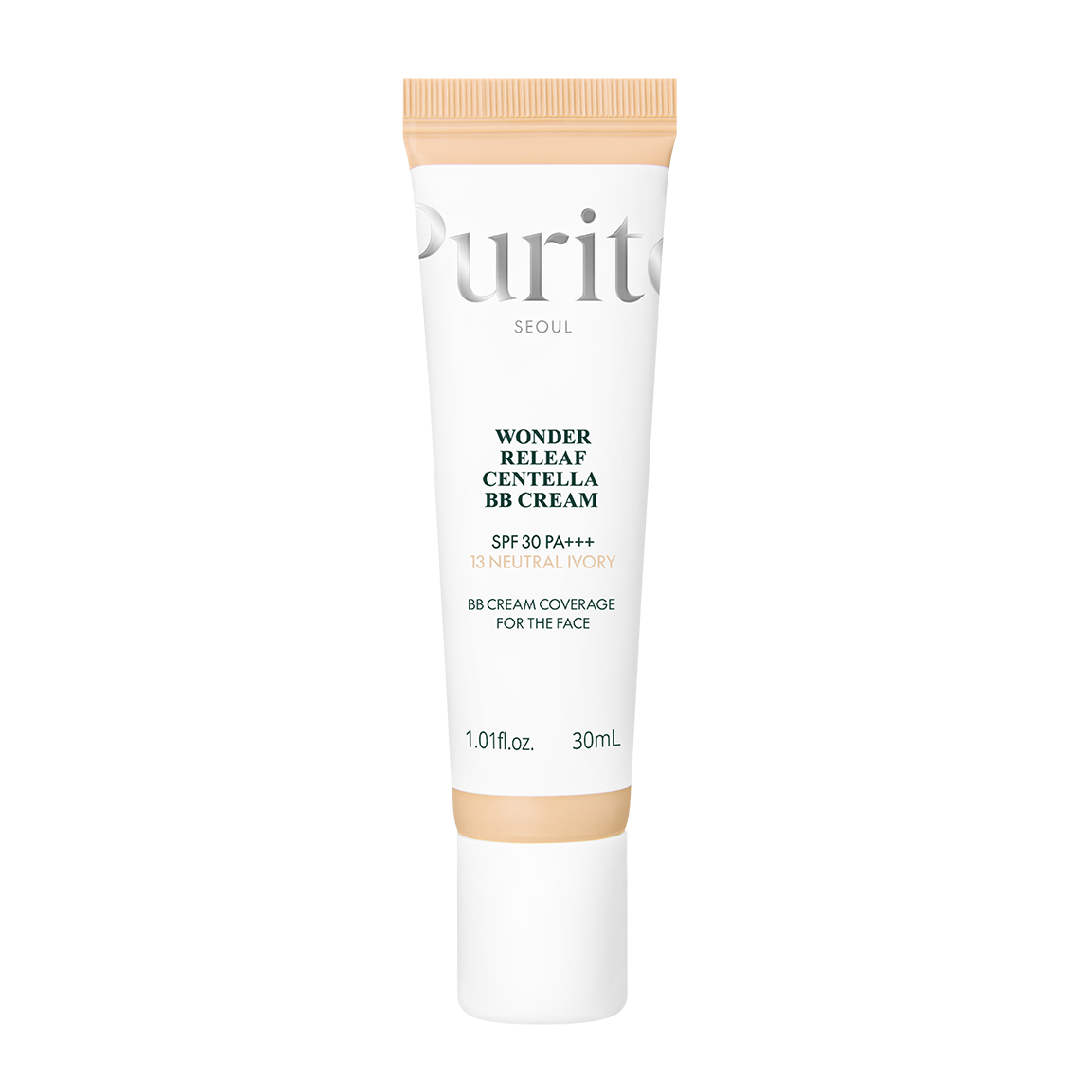 Crema BB multifunctionala cu SPF 30 PA+++, 13 Neutral Ivory, Wonder Releaf Centella, 30 ml, Purito