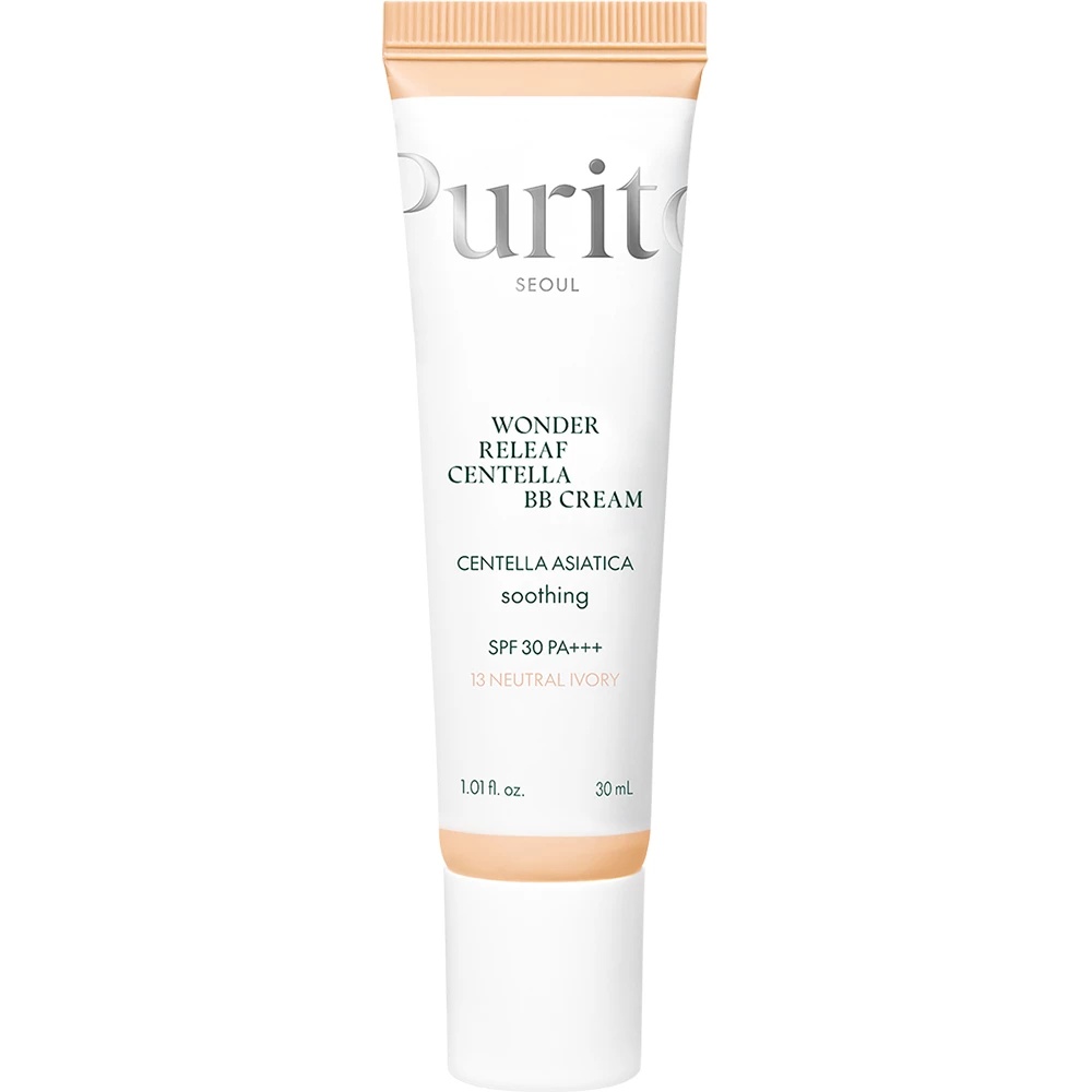 Crema BB Wonder Releaf Centella cu SPF30 PA+++, Nuanta 13 Neutral Ivory, 30ml, Purito