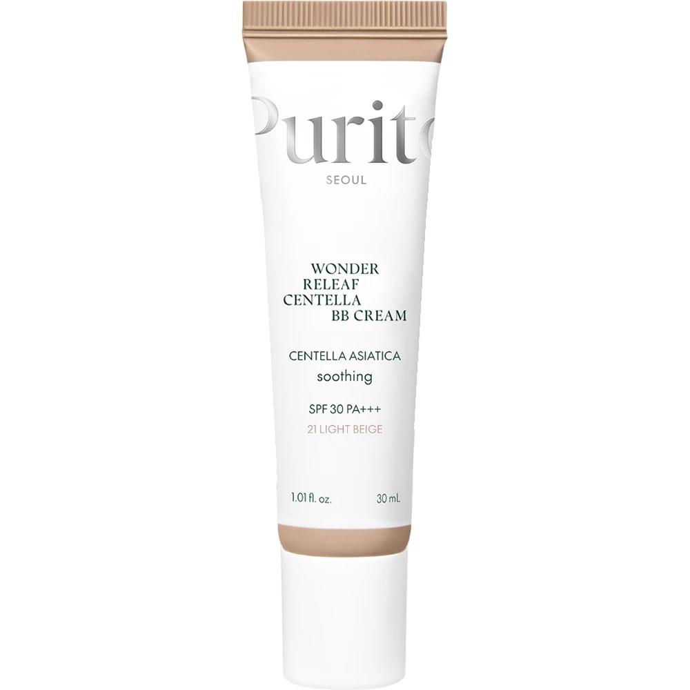 Crema BB Wonder Releaf Centella cu SPF30 PA+++, Nuanta 21 Light Beige, 30ml, Purito