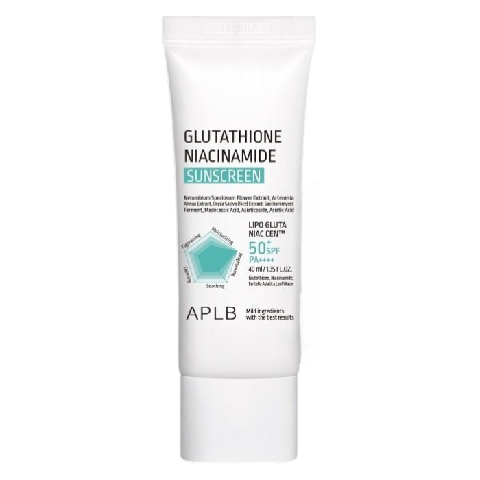 Crema cu protectie solara SPF 50+ PA++++ cu Glutathione si Niacinamide, 40ml, APLB
