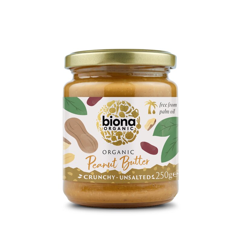 Crema de arahide crunchy bio 250g Biona