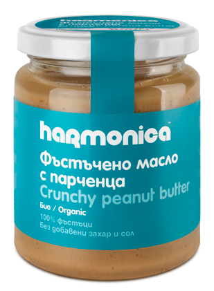Crema de arahide Crunchy Bio, 250g, Harmonica