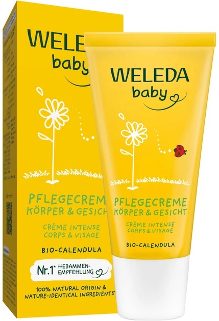 Crema de corp hidratanta cu galbenele Baby, 75g, Weleda