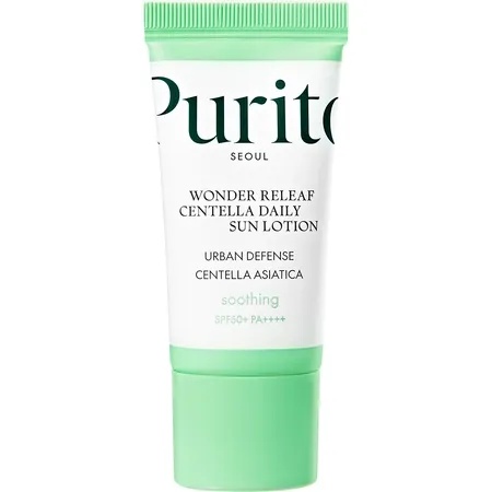Crema de fata Centella Daily Sun Lotion Mini SPF 50+ PA++++ Wonder Releaf, 15ml, Purito