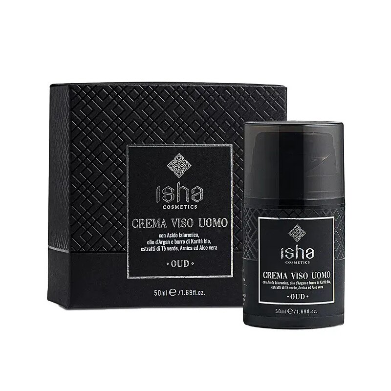 Crema de fata cu acid hialuronic si ulei de argan pentru barbati 50ml Isha