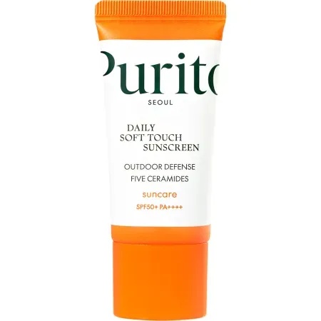 Crema de fata pentru protectie solara cu SPF50+ Daily Soft Touch mini, 15ml, Purito