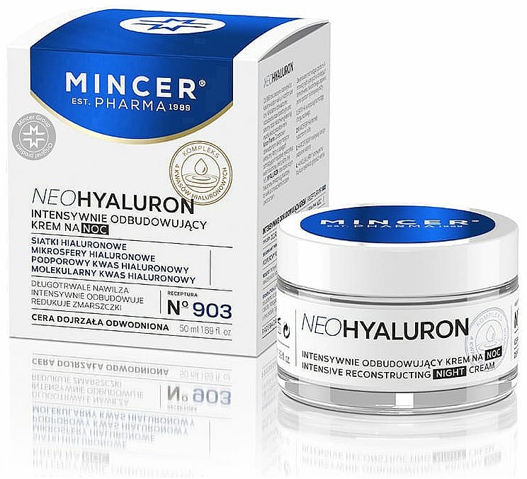 Crema de noapte reparatoare Neohyaluron, 50ml, Mincer Pharma