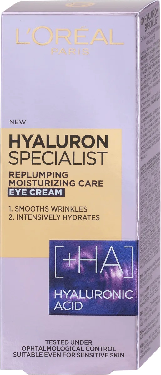Crema de ochi antirid cu acid hialuronic Hyaluron Specialist, 15ml, L'Oreal Paris